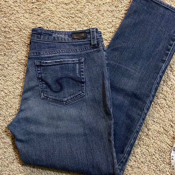 Refuge Dark Blue Straight Leg Jeans - Picture 5 of 5